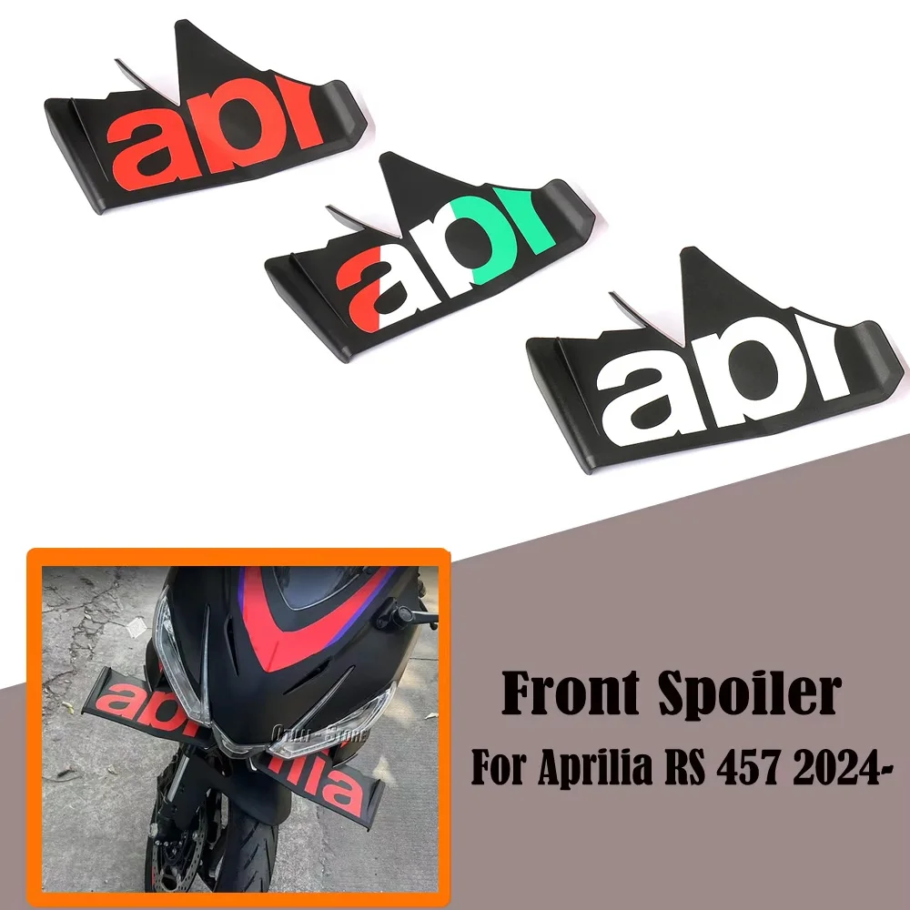 

New Motorcycle Winglet Front Fairing Wing Guard Cover Decoration Winglets Accessories Logo For Aprilia RS 457 RS457 2024-