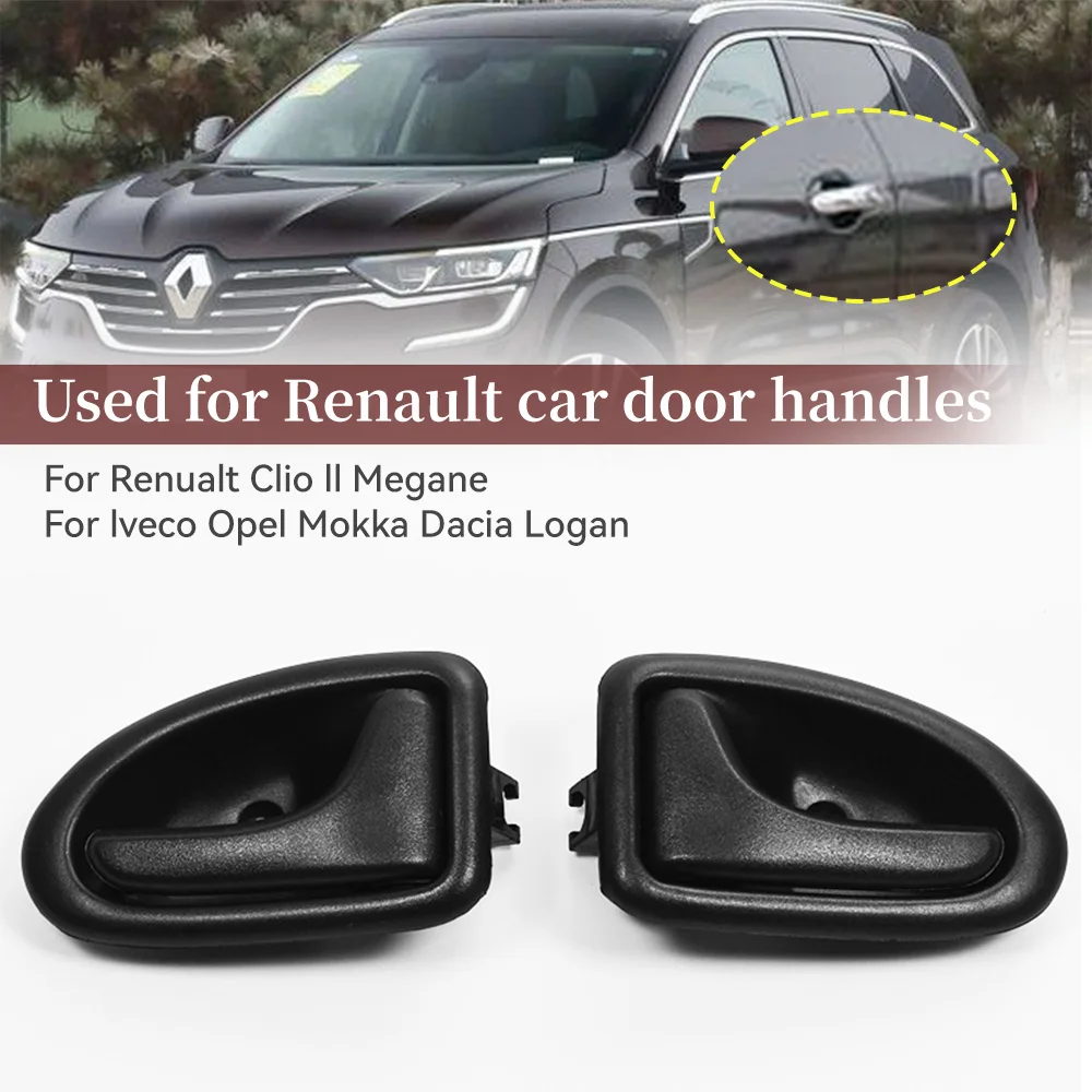 Car Interior Door Handle Left Right Side Knob Hand Handles For Renault Clio 1999-up Scenic 1999-2005 Megane 1998-2002