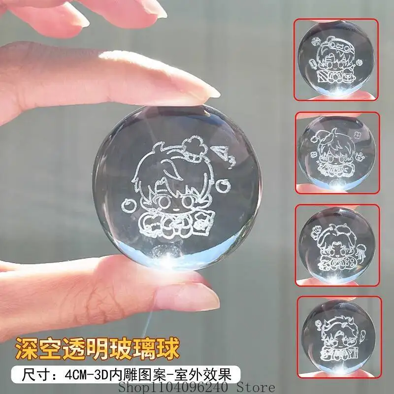 

Anime GAME Love And Deepspace Rafayel Zayne Xavier Sylus Caleb Anime Crystal Glass Ball Seven Colors Night Lamp Holder 3D Orname