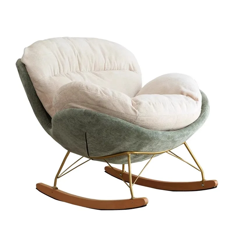 

Lounge Sofa Single Lazy Adult Bedroom Relax Cushioned Furniture *Nordic Modern Luxury Living Room Chairs Rocking Recliner Chair