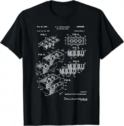 Toy Building Brick Patent T Shirt Funny Streetwear Tops  Women Clothing  Camisetas  Ropa De Mujer