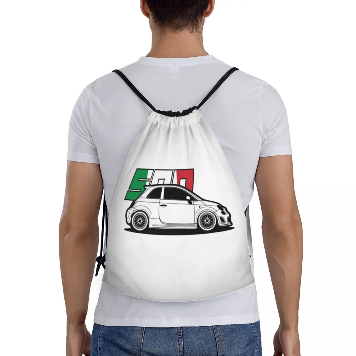 

Рюкзаки Fiat 500 Abarth, повседневные портативные сумки на шнурке, спортивная сумка, сумки для книг для школы путешествий