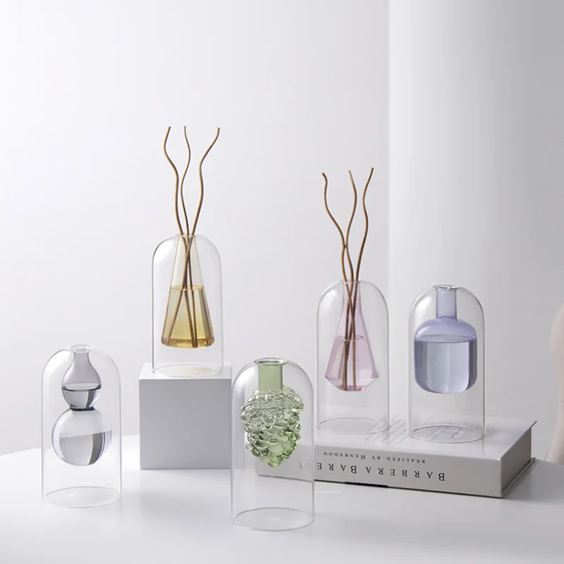 Home Fragrance Bottle - 이중 유리 에센셜 오일 디퓨저 병
