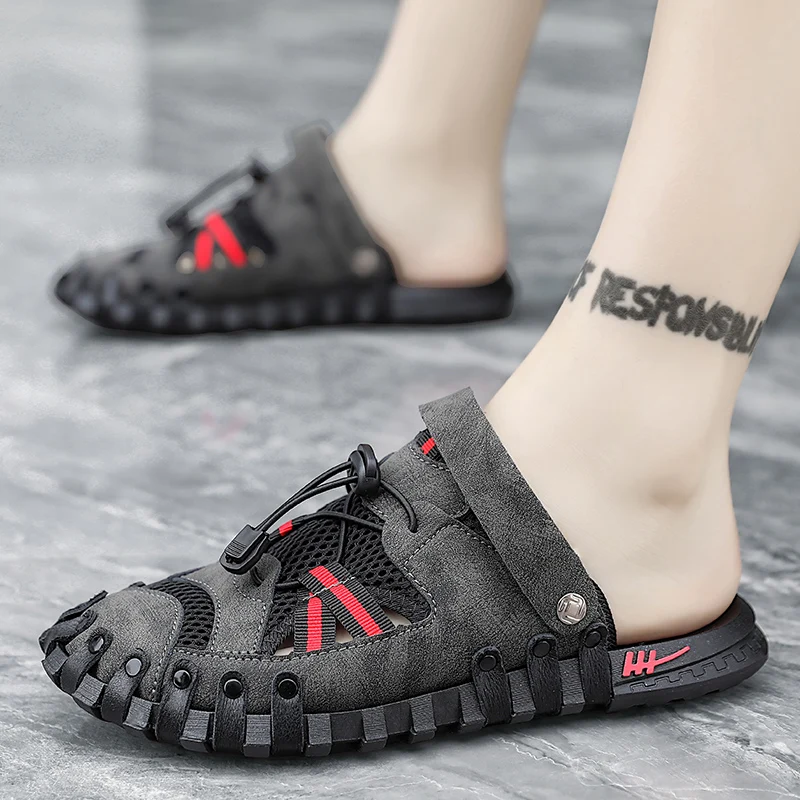 

Men plus size casual sandals summer soft-sole non-slip outdoor beach shoes outdoor fashion breathable dual-use sports slippers