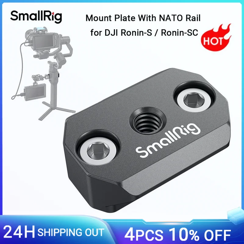 SmallRig NATO Rail for DJI Ronin S/SC w 1/4”- 20 Threaded Hole DIY DSLR RS 2/ RSC 2 accessories for Monitor Action Camera -3032