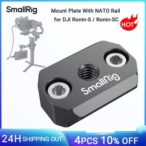 Riel NATO SmallRig para DJI Ronin S/SC con 1/4 ""-20 orificios roscados DIY DSLR RS 2/RSC 2 accesorios para cámara de acción de Monitor-3032