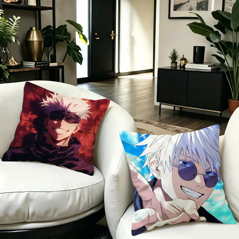 S-Satoru G-Gojo J-Jujutsu K-Kaisen Pillow Gift Home Office Decoration Bedroom Sofa Car Cushion Cover case 45x45