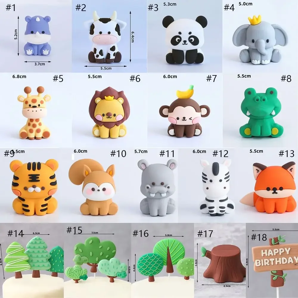 1 unidad de animales encantadores, complemento para pastel de cumpleaños, elefante 3d, adorno para pastel de jirafa, accesorio para fotografía, decoración para pastel de fiesta de Baby Shower