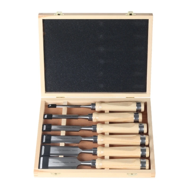 6pcs Wood Carving Hand Chisels Set Professional Wood Cut Knife Sculpting Hand Tools Chisel Woodworking For Carpenter