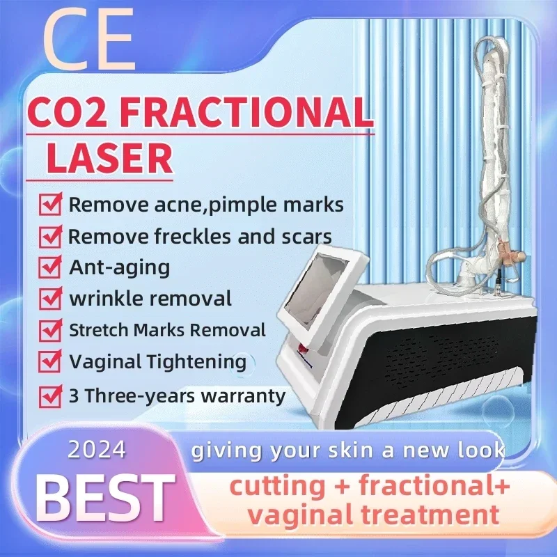 Portable RF Tube CO2 Fractional Laser Vagina Tighting Pigmentation Therapy Spot Pore Treatment Scar Removal Beauty Machine