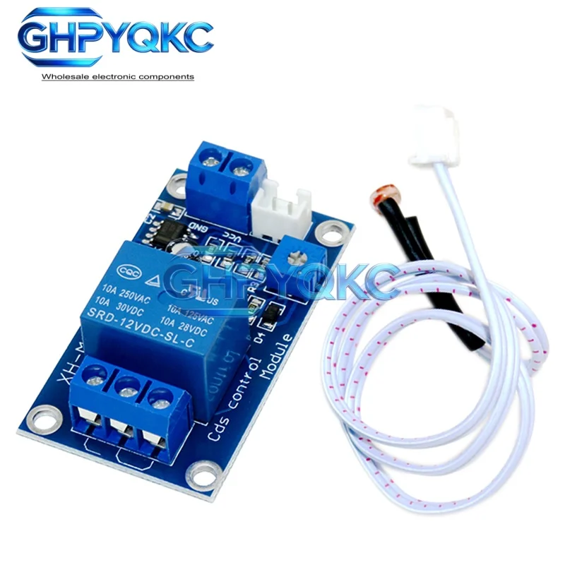 GHPYQKC XH-M131 DC 5V 12V 24V Light Control Switch Photoresistor Relay Module Brightness Detection Sensor
