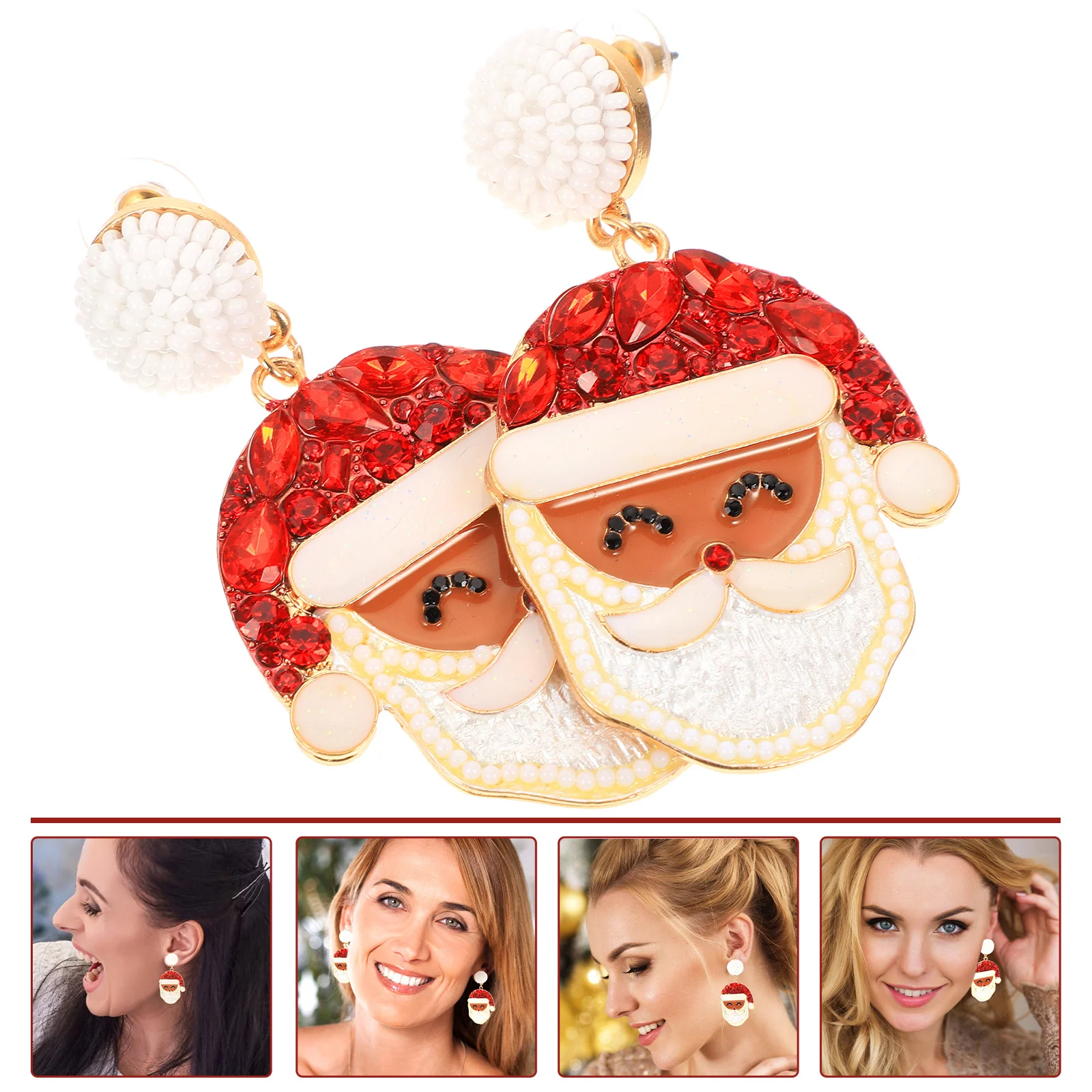 

Santa Claus Earrings Festive Festival Lovely Jewelry Family Gift Jewelries Acrylic Holiday Christmas Father