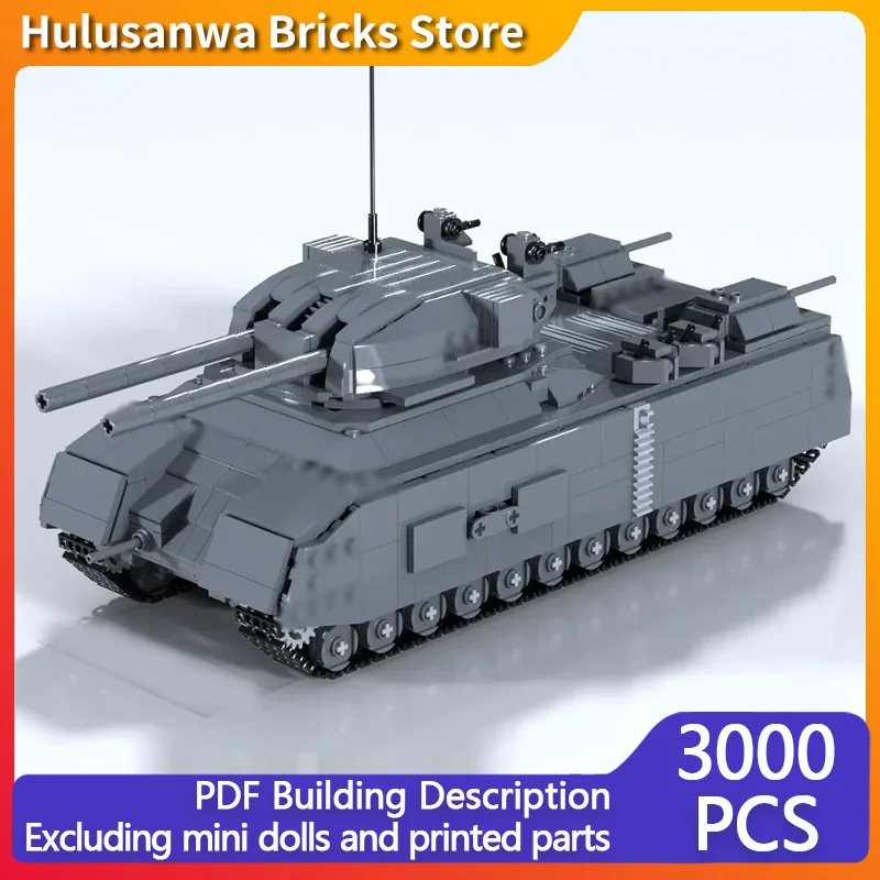 

P1000 WW2 Military Tanks Model MOC Building Bricks War Equipment Modular Technology Gifts Holiday Assemble Children Toys Suit