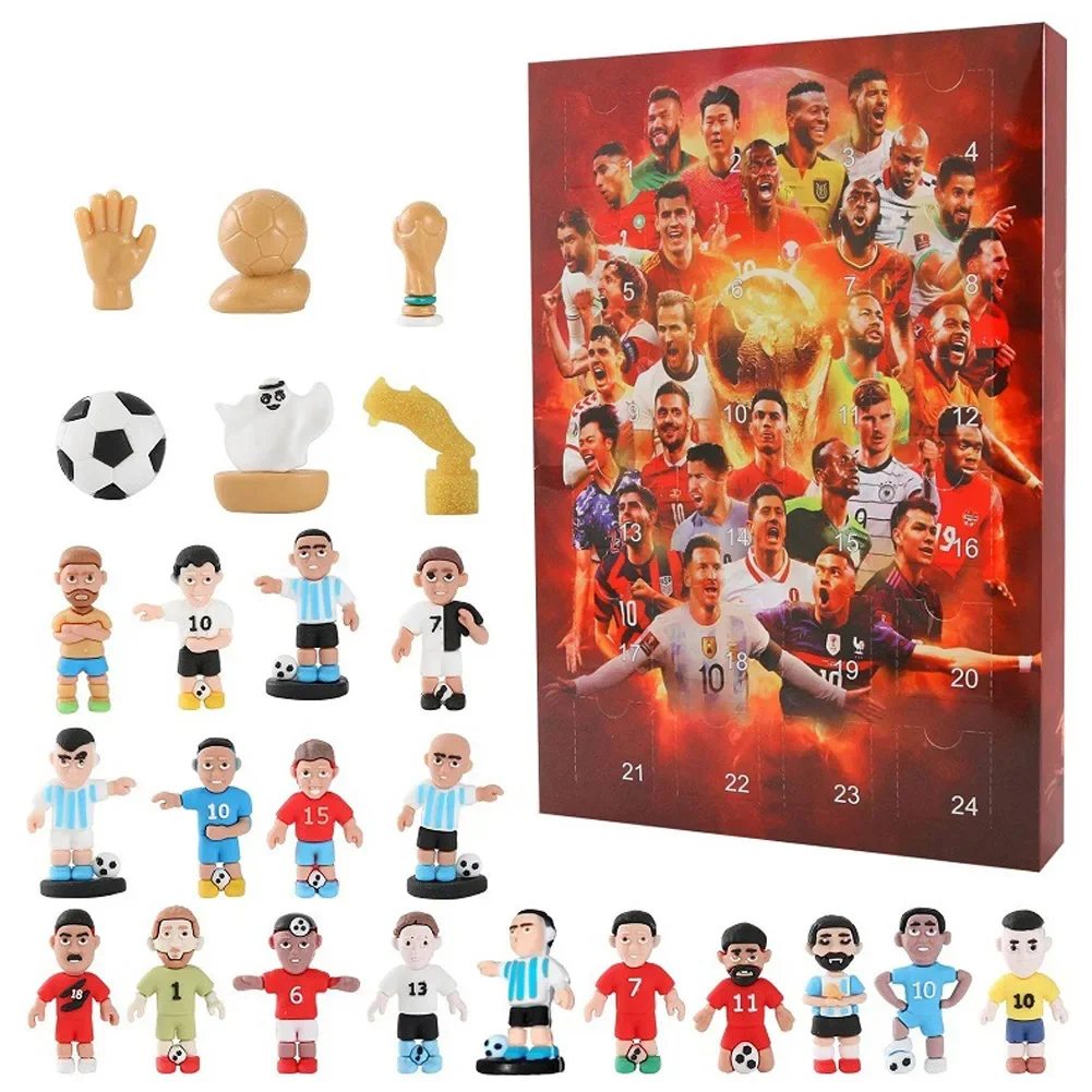 

2026 Countdown Advent Calendar Football Set 24 Day Advent Calendar Football Party Birthday Gifts Sports Christmas Supplies