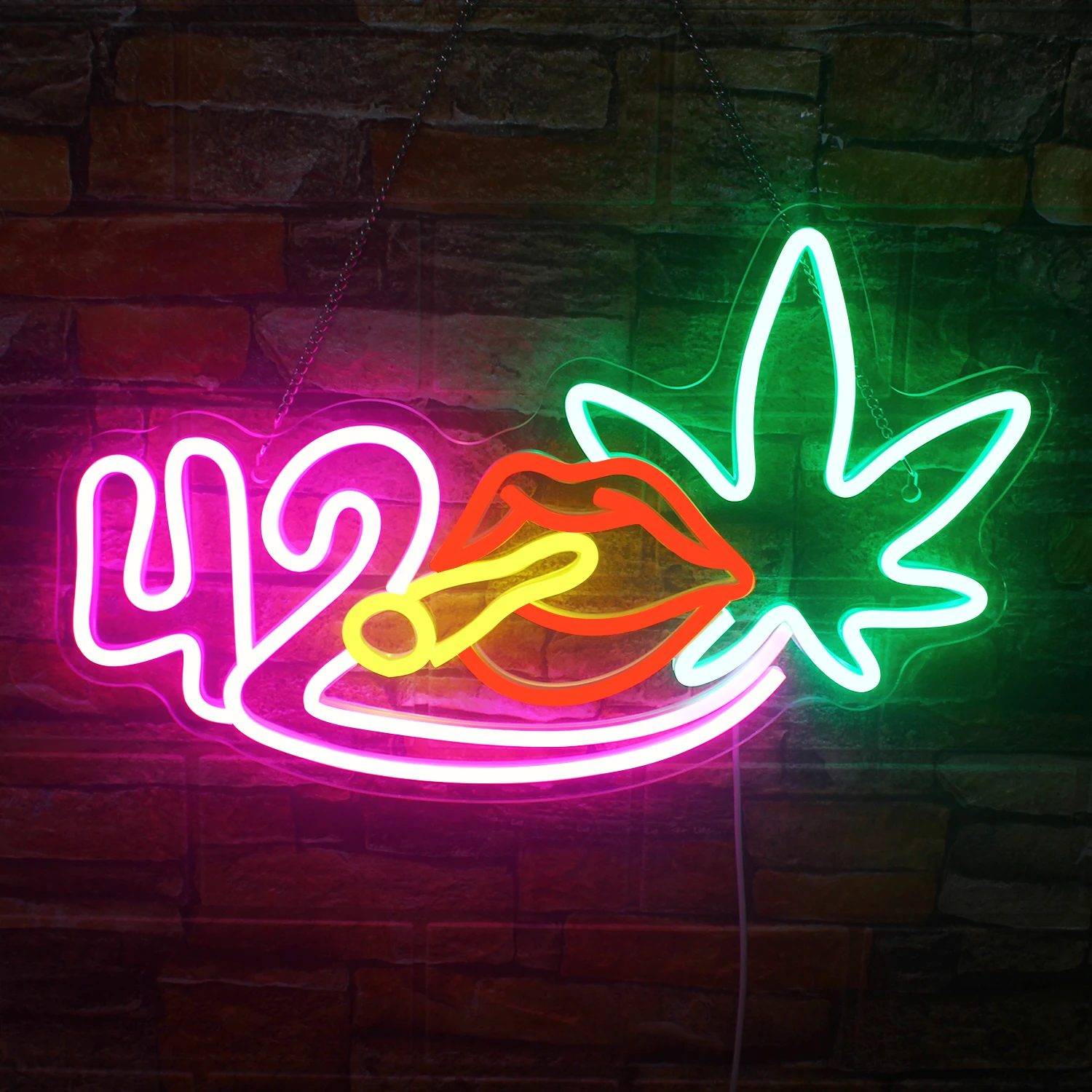 

Leaf Neon Sign Green Leaf Neon Lights Signs for Wall Decor Neon Light LED Signs for Cigar Beer Bar Man Cave Club Pub Party Decor