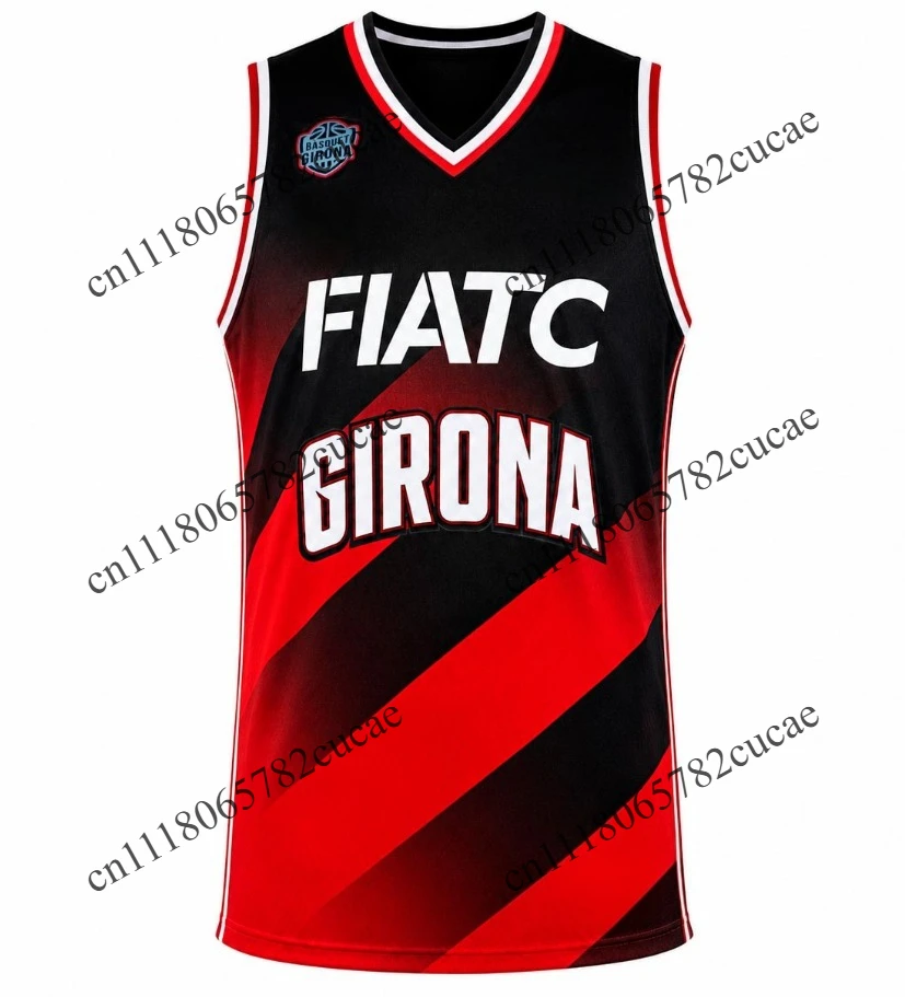 2026 New Hot Bàsquet Girona Basketball Suit, Quick Drying Breathable Sleeveless Shirt, Family Parent-child Outfit