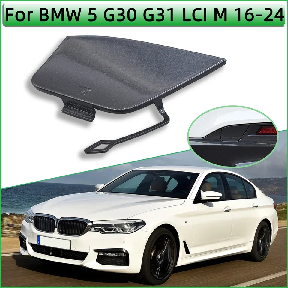 Rear Bumper Tow Hook Eye Cover Cap For BMW 5 G30 G31 525i 528i 530i 540 LCI M Sport 2016 2017 2018 2019 2020 2021 2022 2023 2024