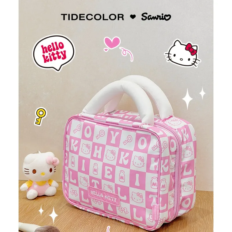 

Hello Kitty Cosmetic Bag Large Capacity Portable Makeup Organizer Travel Toiletry Pouch Meet daily travel storage needs