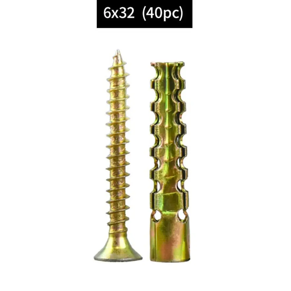 

Antirust Tree Shaped Expansion Screw 5*30/6*32 Thorny Self Tapping Screws Heavy Duty Serrated Metal Expansion Tube Wooden Wall