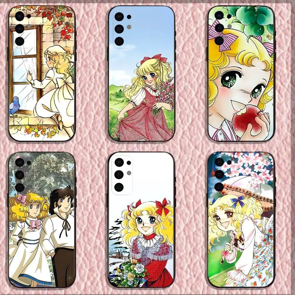 

C-Candy candy anime Phone Case For Samsung S 25,24,23,22,30,21,10,9,Ultra,Plus,Lite,FE,4,5G Black Soft Case