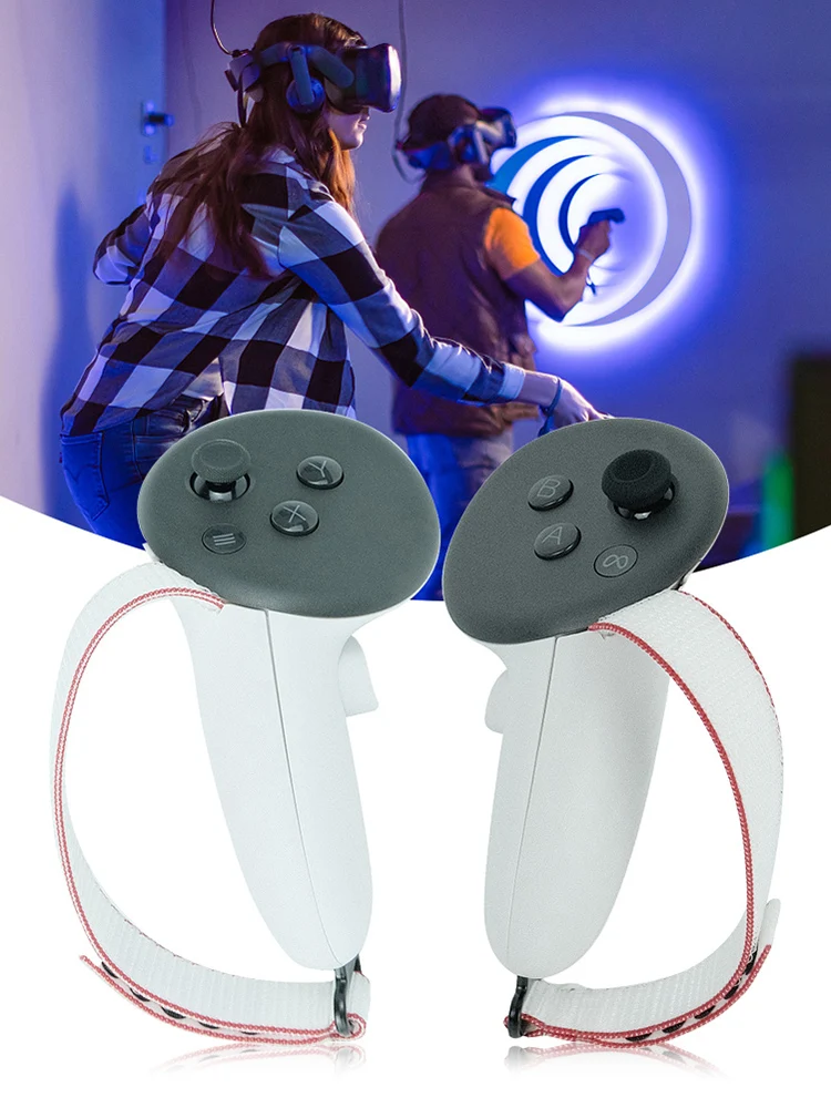 مجموعة ملحقات الواقع الافتراضي، مجموعة استبدال غطاء البطارية، أشرطة نشطة قابلة للتعديل، أغطية عصا التحكم لمقابض وحدة تحكم Meta Quest 3 VR