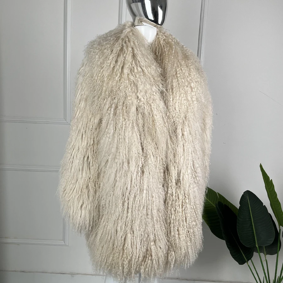 

Winter Coats For Women Genuine Fur Coat Real Mongolian Fur Coat Best Selling Clothes For Women Natural Tibetan Lamb Fur Coat