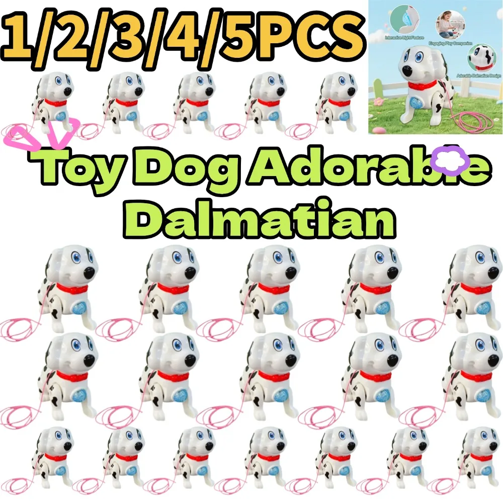 Toy Dog Adorable Dalmatian Interactive Light Electric Musical Puppy Bionic Walking Dynamic music for Small Babies Infant Toddler
