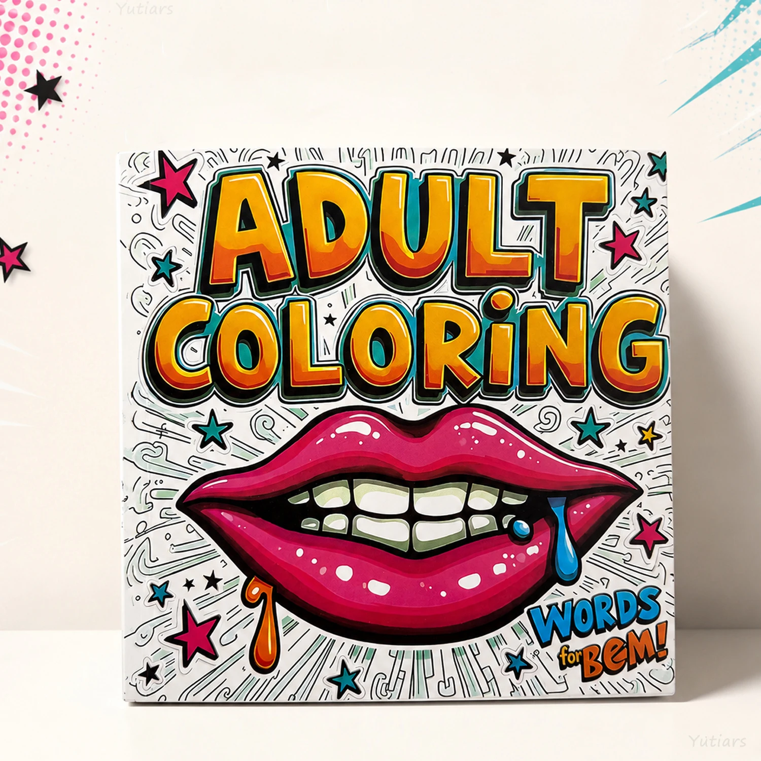 Adult Swear Word Graffiti Mandala Coloring Book 24 Pages, Brain Rot Stress Relief Book, Novelty Adult Birthday & Family Gift