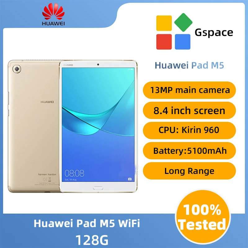 HUAWEI Pad M5 WIFI 8.4 Battery 5100mAH Screen resolution 2560x1600 Android8.0 Kirin960 cpu Used pad