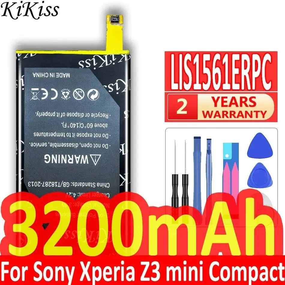 Для Sony Xperia Z3 Mini Compact Z3c M55W Z3mini D5803 D5833 SO-02G C4 E5333 E5363 E5306 E5303 LIS1561ERPC 3200 мАч Стабильный аккумулятор