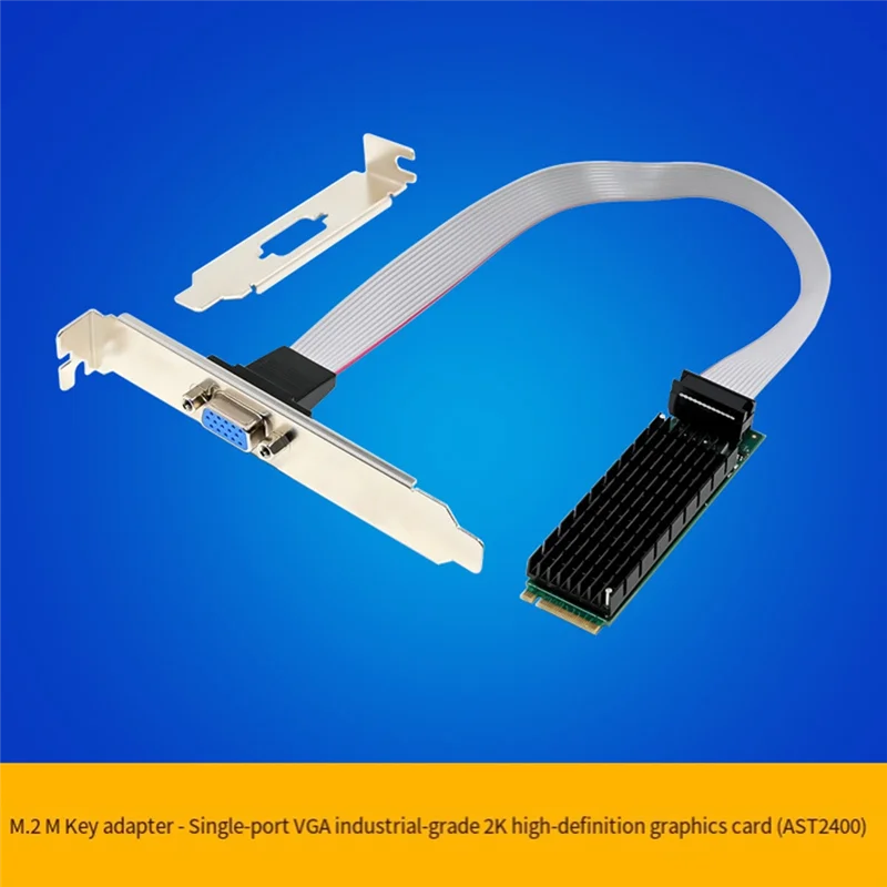 ABGI-AST2400 2K VGA - M.2 Mキー 2280組み込み産業用グレードネットワークアダプター VGAシングルポート 2K GPUグラフィックカード