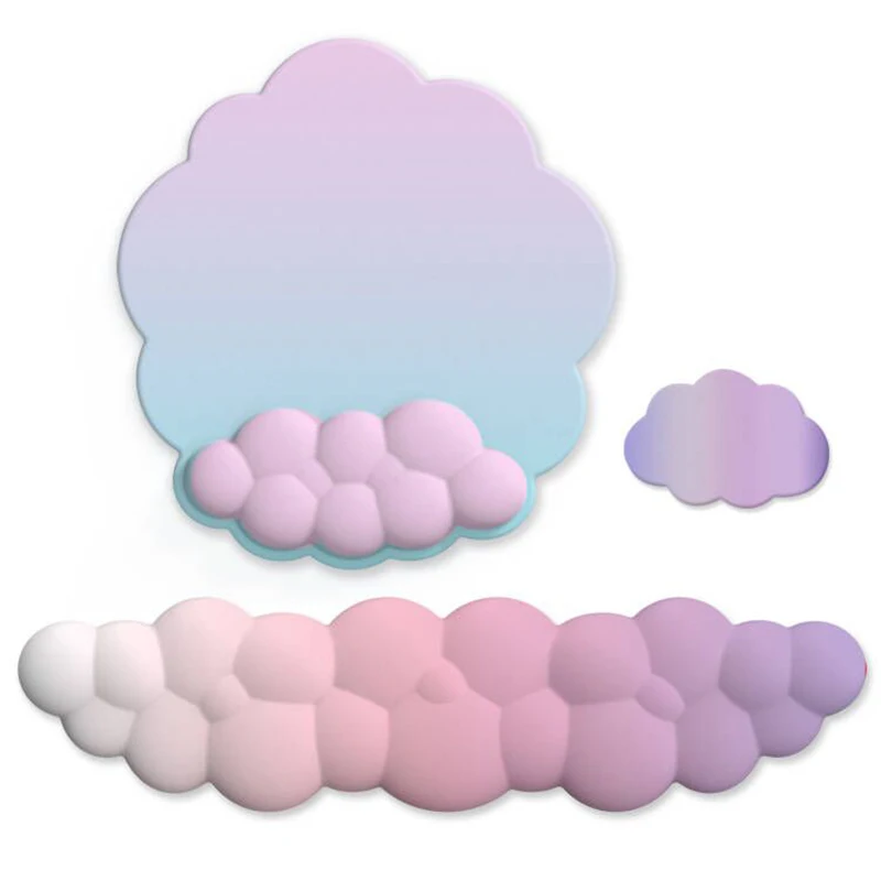 Mouse Pad with Wrist Rest keyboard  Anti-Slip Soft Material Cloud Wrist Rest Support For Office Game Accessories