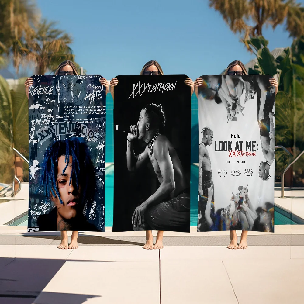 

Rapper X-XXXTentacion 17 Anime Beach Swimming Towel Soft Absorbent Washcloth Children's Gifts For Kids Travel Camping Gym