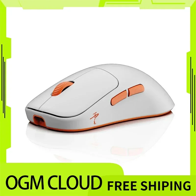 Waizowl OGM Cloud Mouse Dual Mode 2.4g Wireless Paw3395 E-Sports Gaming Mouse Accessory Red/ White For Computer Gift