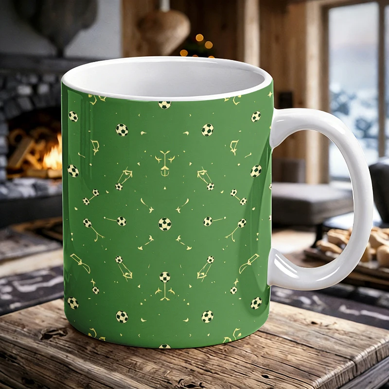 

Soccer Ball and Star Patterned Key Button Print Mug with a bottle opener function of 2026 Major Football Event