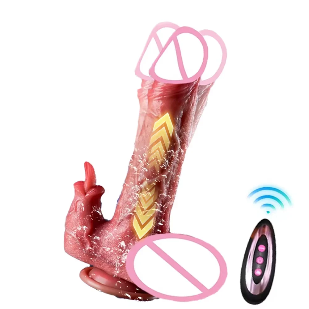 Powerful Swing Thrust Dildo Vibrator - G-spot Clitoral Stimulator with 9 Thrust & Vibration Modes Anal Dildo Sex Toy for Pleasur