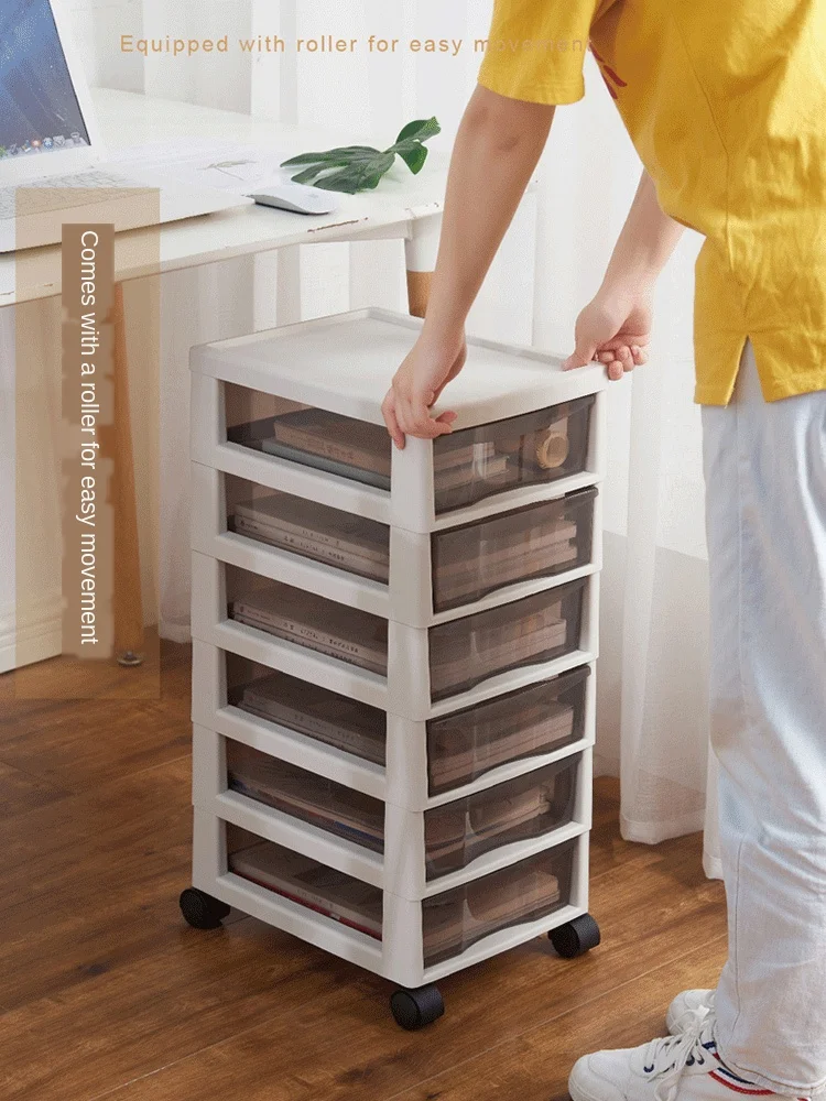 Drawer Office Storage Cabinet A4 File Finishing Storage Cabinet Under The Table Plastic Box Locker Multi-layer Layered Storage