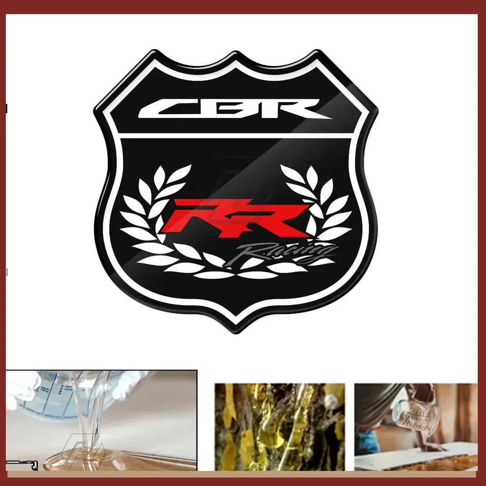 Motorcycle accessories 3D Resin Motorcycle Sticker For Honda CBR Emblem CBR 150R 250R 300R 600F 600RR 900RR 1000RR 1100XX