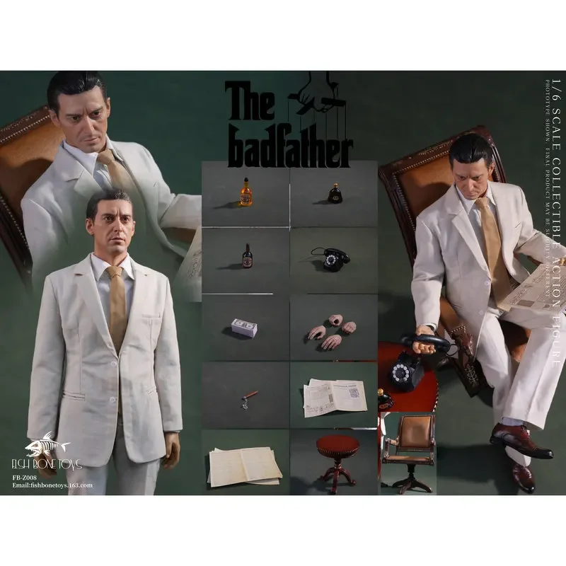 In Stock FISH BONETOYS 1/6 Godfather FB-Z008 II Mike Action Figure Model Toys Gifts