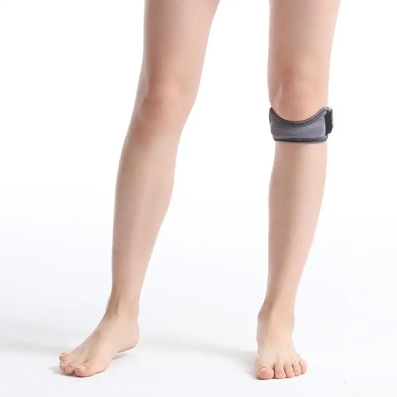 U2JB Elastic Patella Knee Brace with Silicone Pad Adjustable Patella Support Strap for Basketball Baseball Soccer Running