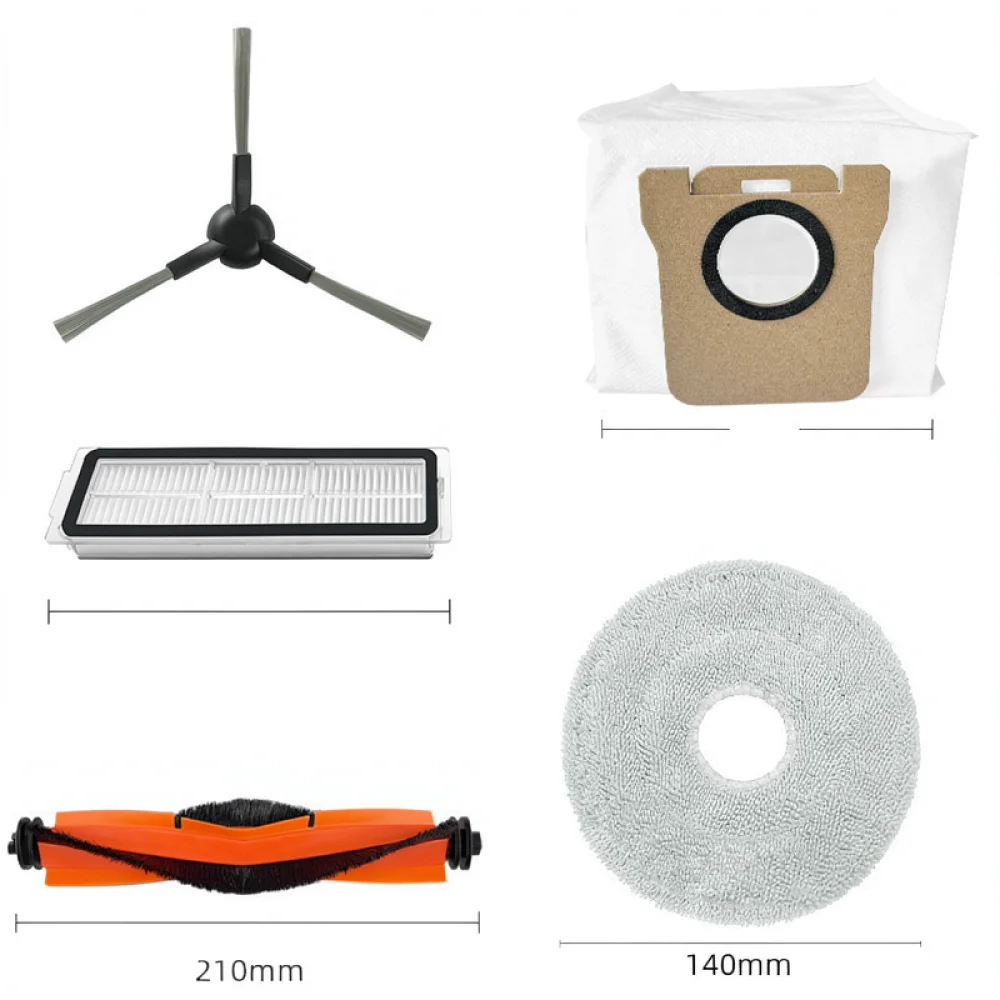 Vacuum Cleaner Replacement Kit For M30 D102 Robot Main Roller Side Brush Mop Cloth Filter Dust Bag Home Accessories