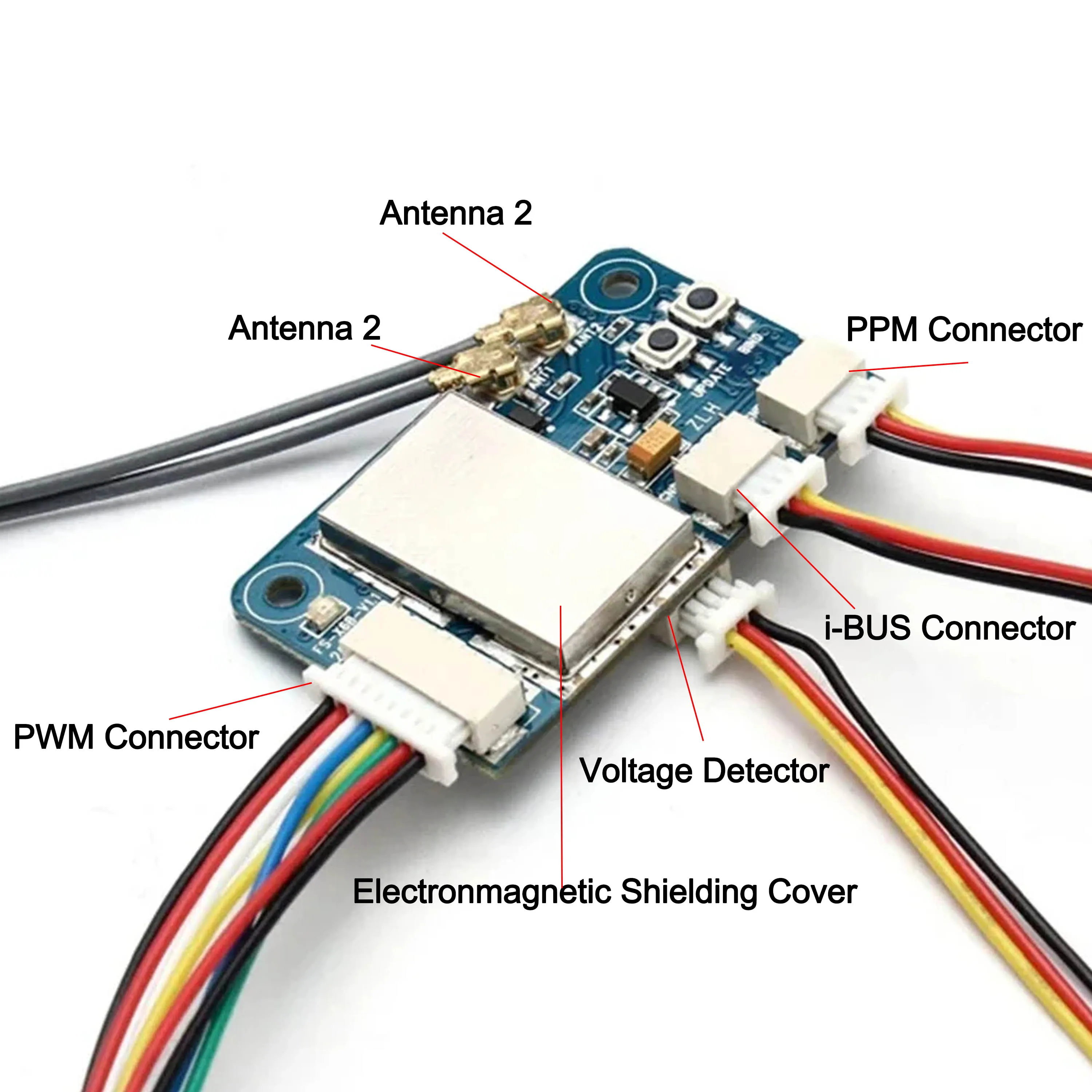 FS Flysky X6B Receiver FS-X6B 2.4GHz PPM PWM i-BUS AFHDS for i10 i6S i6X i4X Transmitter FPV Racing Drone Quadcopter Airplane