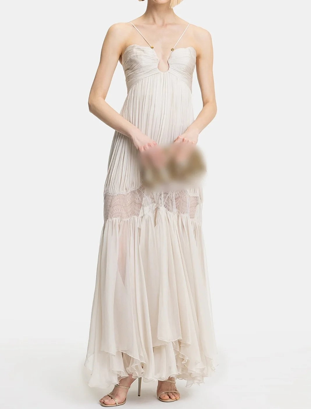Customized Classic Exquisite Chiffon Pleat A-line Off-the-shoulder Midi Dresses Bespoke Occasion Formal