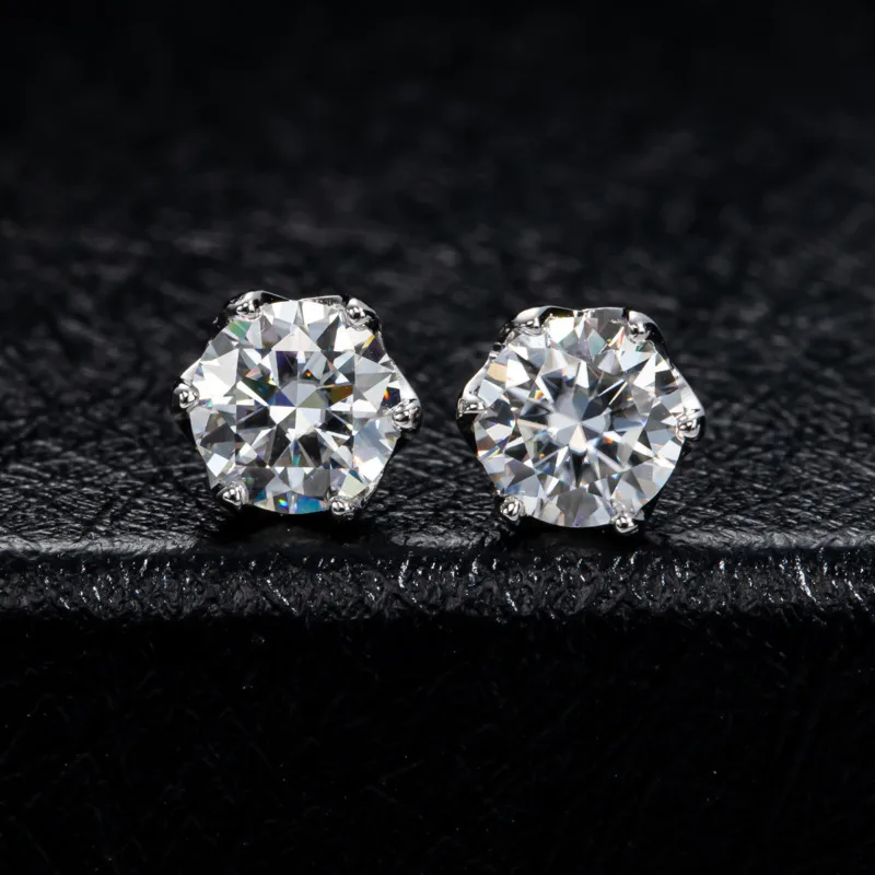 JoyceJelly 1/2/4CT VVS D Farbe Moissanit Russische Cut 8H8A Labor Diamant Stud Ohrringe Für Frauen S925 Sterling silber Edlen Schmuck – Detail 17