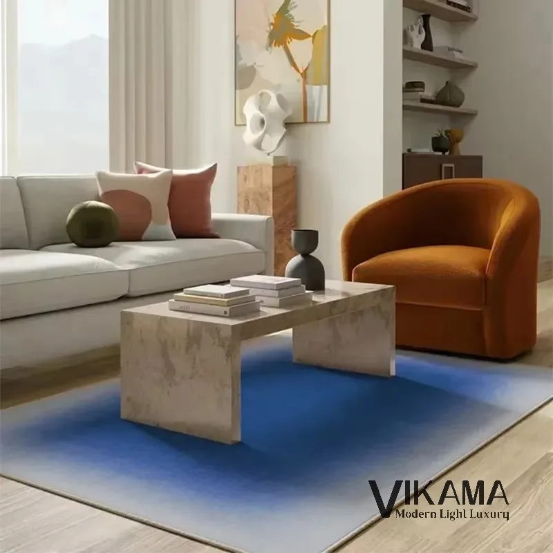 VIKAMA-alfombra de lujo con luz de color degradado, sala de estar, minimalismo, dormitorio, mesita de noche, niña, decoración creativa para el hogar