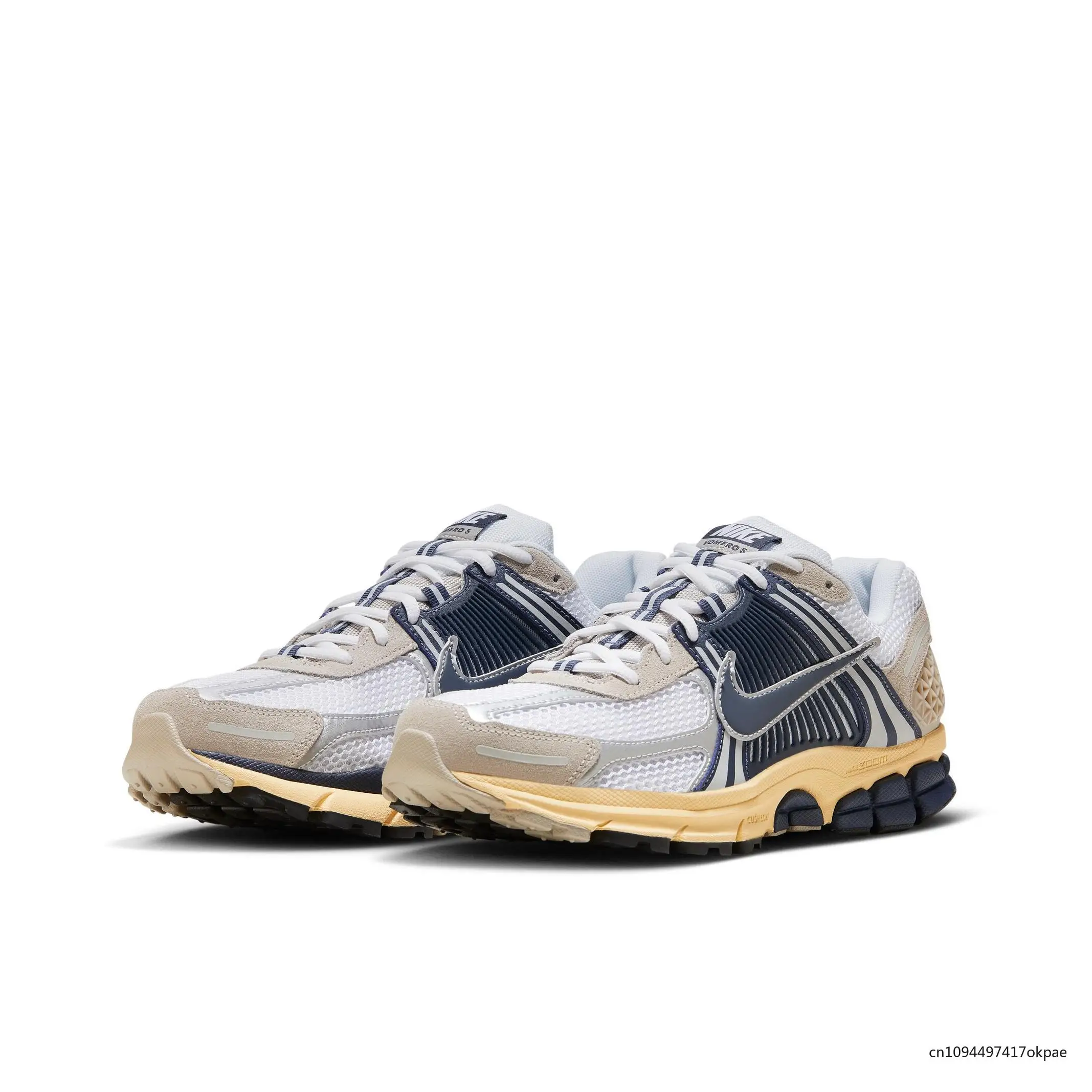 

Nike Zoom Vomero 5 Women Men Cream Silver Gray Comfortable Cushioning Breathable Retro Wear-resistant Running Shoes HF4259-100