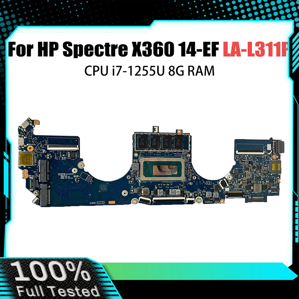 

Laptop Motherboard LA-L311P FOR HP Spectre X360 14-EF Mainboard WITH i7-1255U 8G RAM Working Test