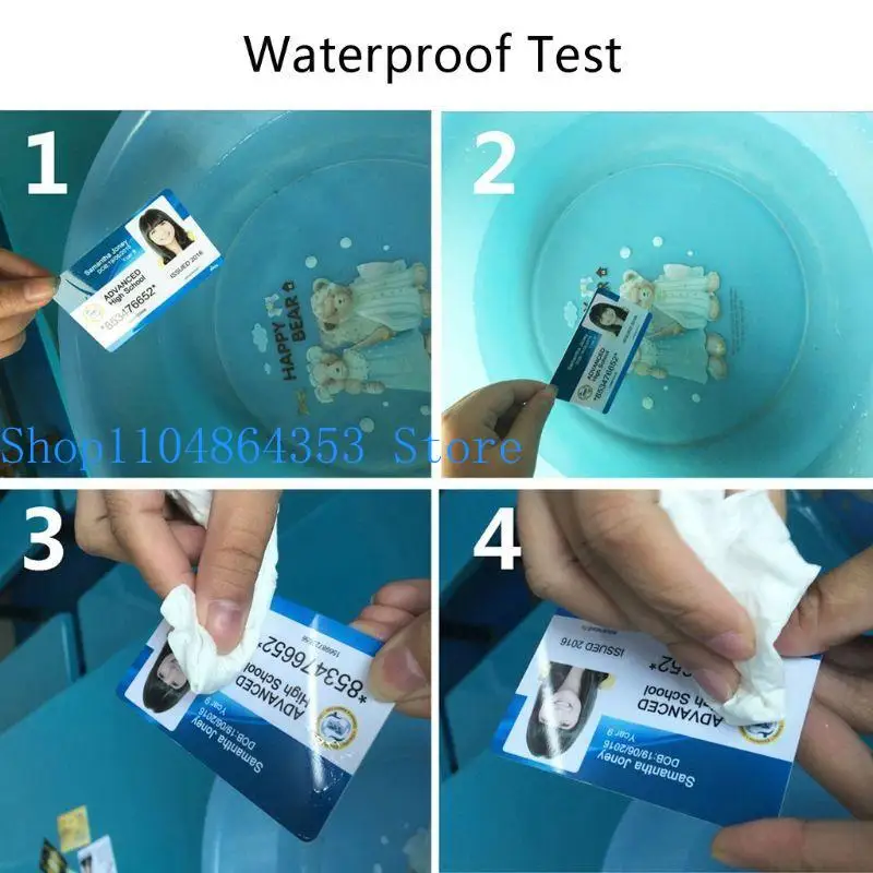 652F 100Pcs Premium White Blank Inkjet PVC Cards White Plastic Double Sided Printing DIY Badge Cards