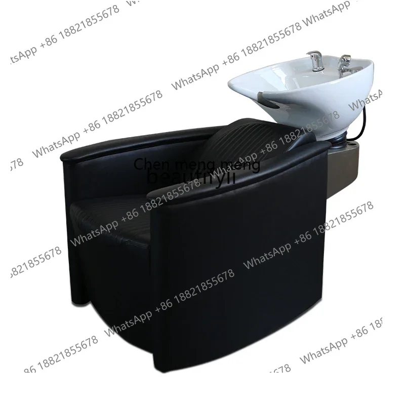 

S7486 ss Stainless Steel Sitting Shampoo Chair Hair Salon Flushing Bed Hair Saloon Dedicated Hair Bed Half Lying Short Mini Mac