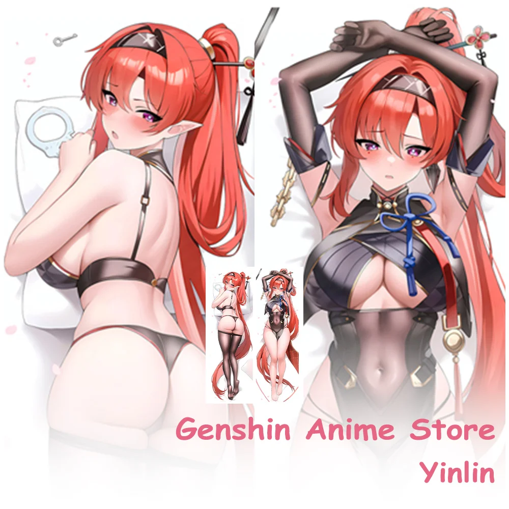 

Cartoon Wuthering Waves Changli Body Pillow Cover Cosplay Props Anime Changli Double-Sided Printed Otaku Pillow Cover Dakimakura